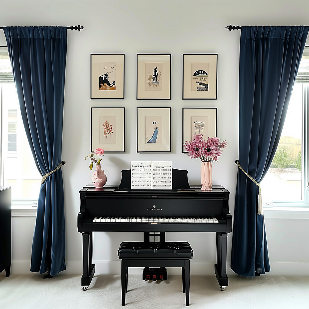 Luxury Blackout Curtains - Heavyweight Velvet Drapes with Soft Top Back Tab | Thermal Insulated & Noise Reducing | Perfect for Bedroom, Living Room & Home Theater (Pink)