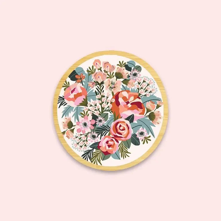 Elegant Peony Flower Wooden Brooch for Women - Handmade Floral Pin for Jackets, Scarves & Bags - Perfect Gift for Mother's Day & Weddings