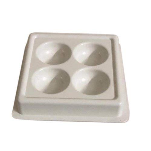Elecsera 4-Piece Plastic Cosmetic Tool Tray Set - Washable Facial Salon Organizer for Makeup Brushes, Spatulas & Beauty Tools | Perfect for Professional Salons, Home Spa & Makeup Artists