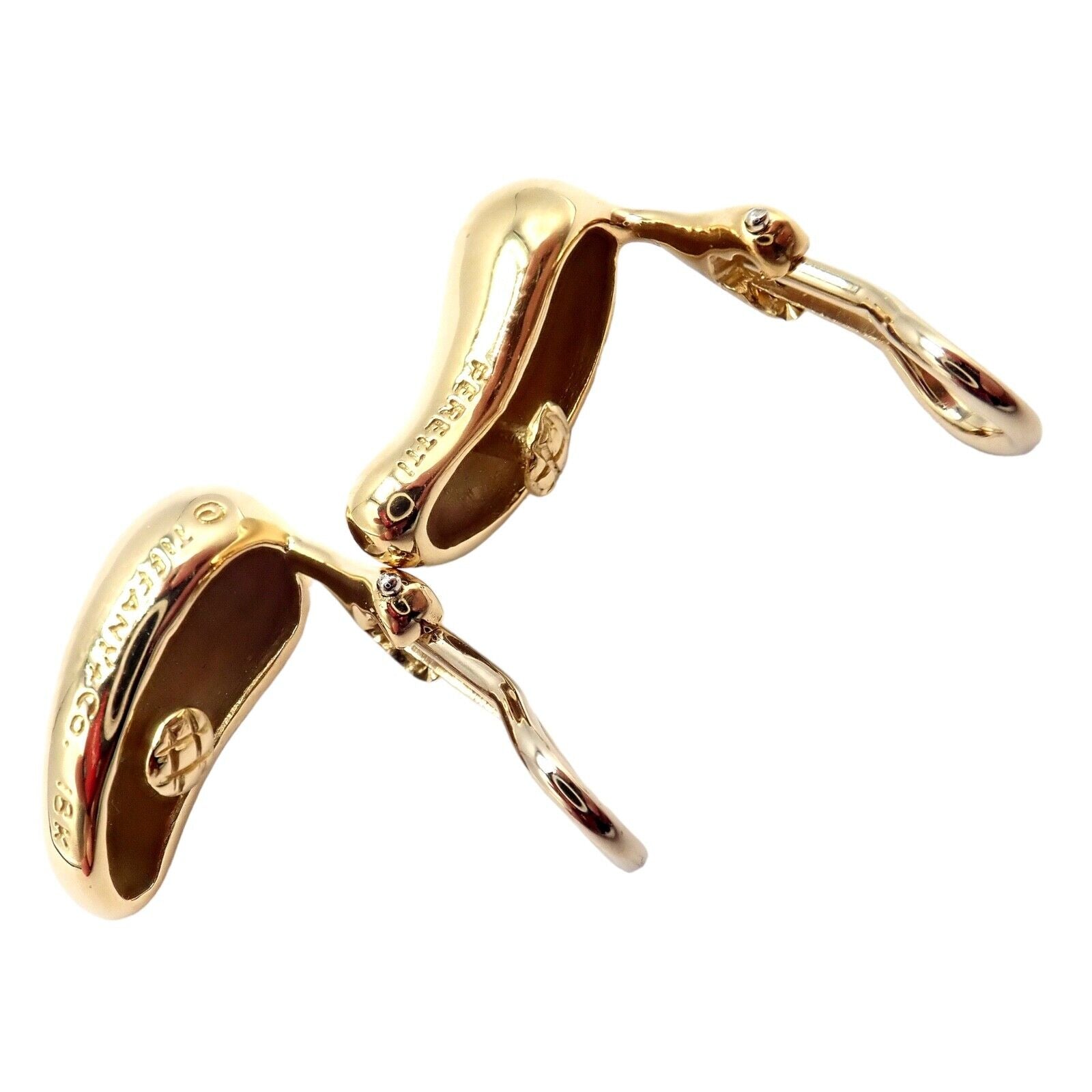 Authentic Tiffany & Co Peretti 18k Yellow Gold Teardrop Earrings for Women - Luxury Fine Jewelry Gift for Anniversary, Birthday & Special Occasions - Elegant Dangle Earrings for Party, Wedding & Evening Wear