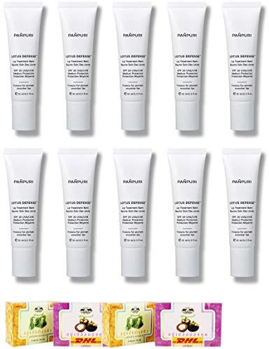 Panpuri SPF 20 Lip Balm Treatment - 10 Pack Value Set with DHL Express Shipping | Moisturizing & Sun Protection for Dry Lips | Perfect for Travel, Outdoor Activities & Daily Lip Care
