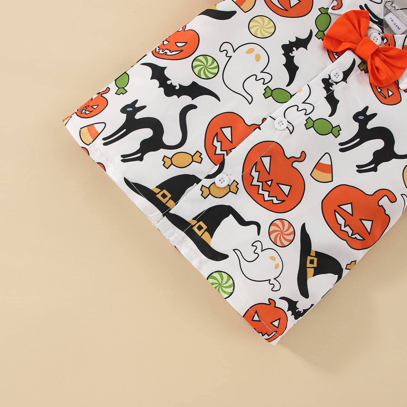 Boys Halloween Costume Set - Short Sleeve Pumpkin Print T-Shirt & Gentleman Style Shorts for Toddlers | Cute Kids Party Outfit for Trick or Treating