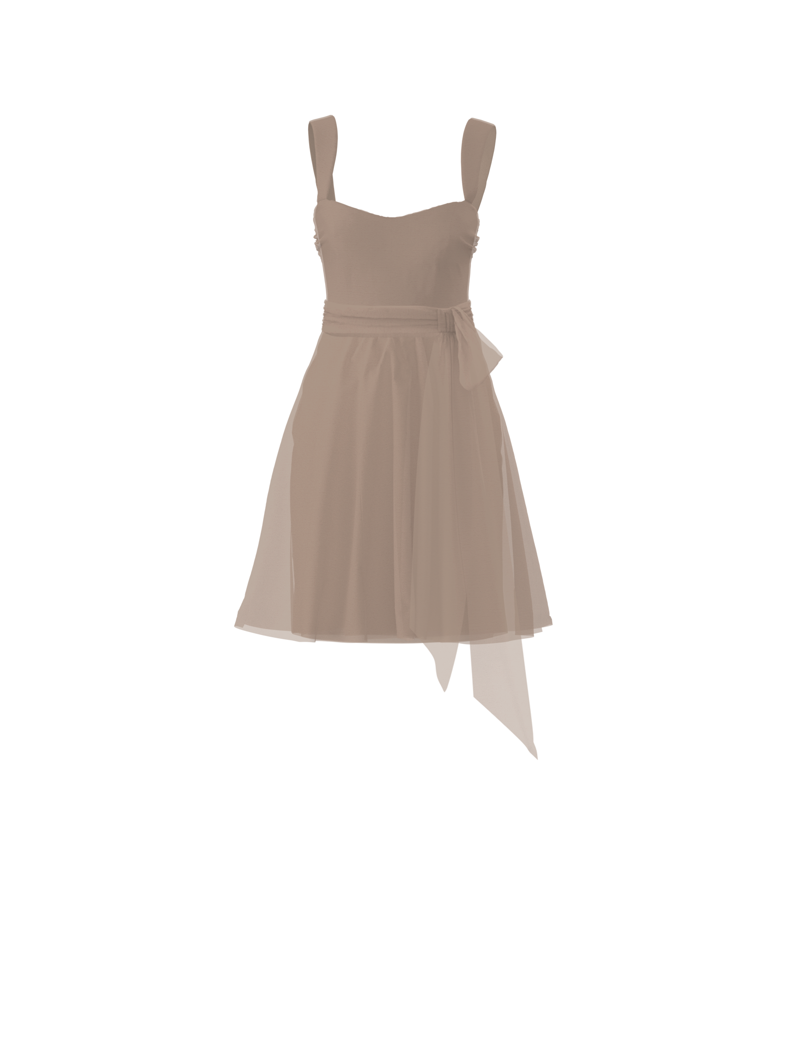 Alexis Bodice & Carla Skirt Set with Sash Belt in Latte - Perfect for Weddings, Parties, and Special Occasions