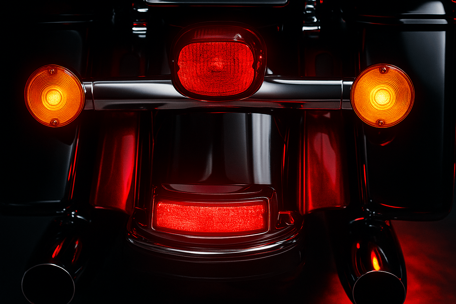 Eagle Lights LED Rear Fender Tip Upgrade Kit for 2009+ Harley Davidson Electra Glide Ultra Limited Road Glide - Enhanced Motorcycle Safety & Style for Night Riding & Customization