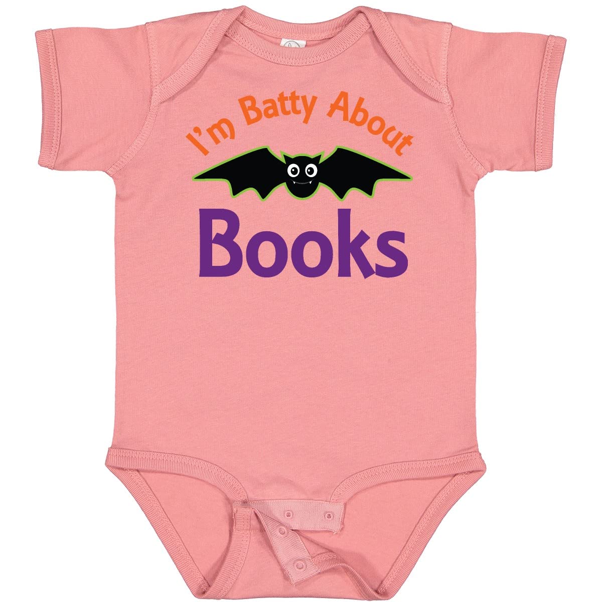 Inktastic Batty About Books Baby Bodysuit - Cute Halloween & Book Lover Outfit for Infants - Perfect for Storytime, Costume Parties & Photo Shoots