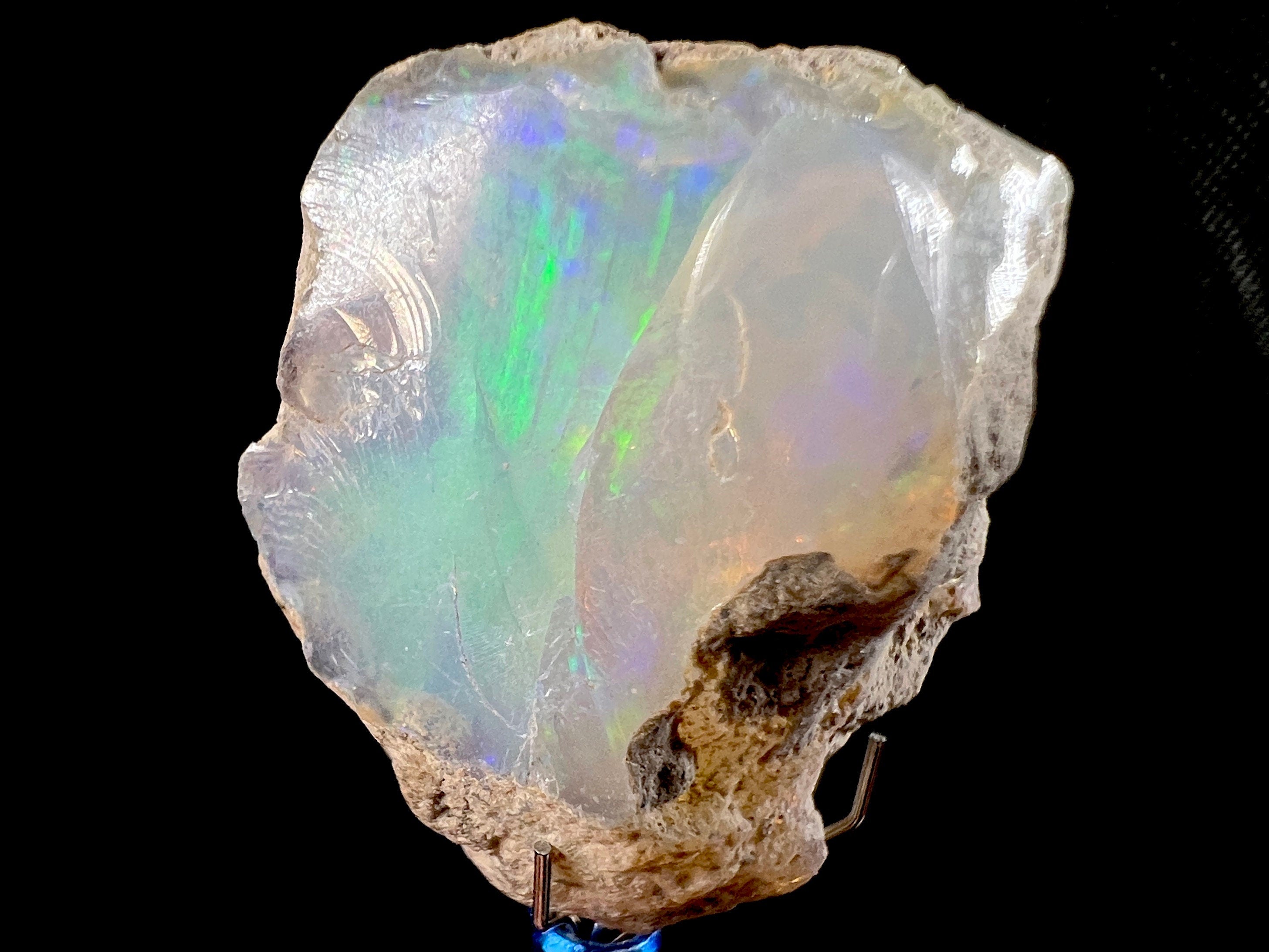 4A Welo Opal Raw Crystal - Certified Cutting Grade Opal for Jewelry Making | Natural Ethiopian Opal Gemstone | Perfect for Rings, Necklaces & DIY Crafting