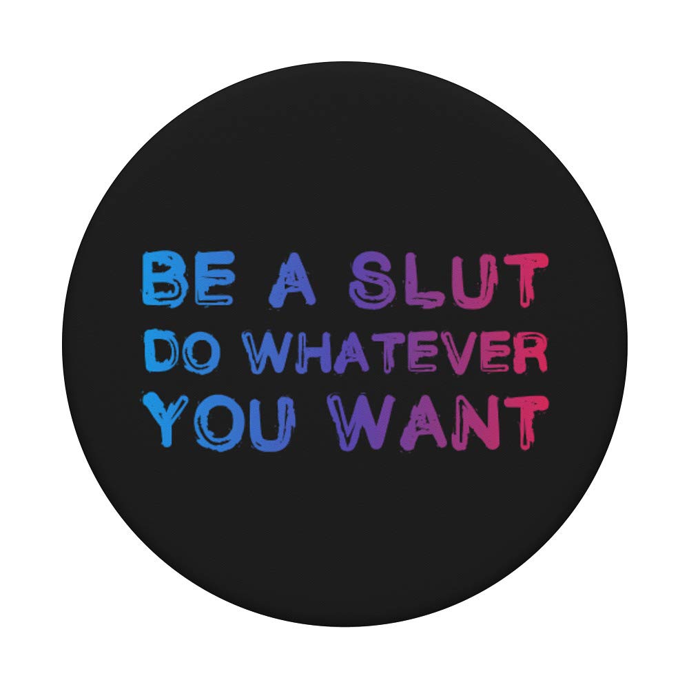 Funny Bisexual Saying PopSockets Grip & Stand - 'Be Yourself Do What You Want' Phone & Tablet Accessory for LGBTQ+ Pride, Daily Use & Gifts