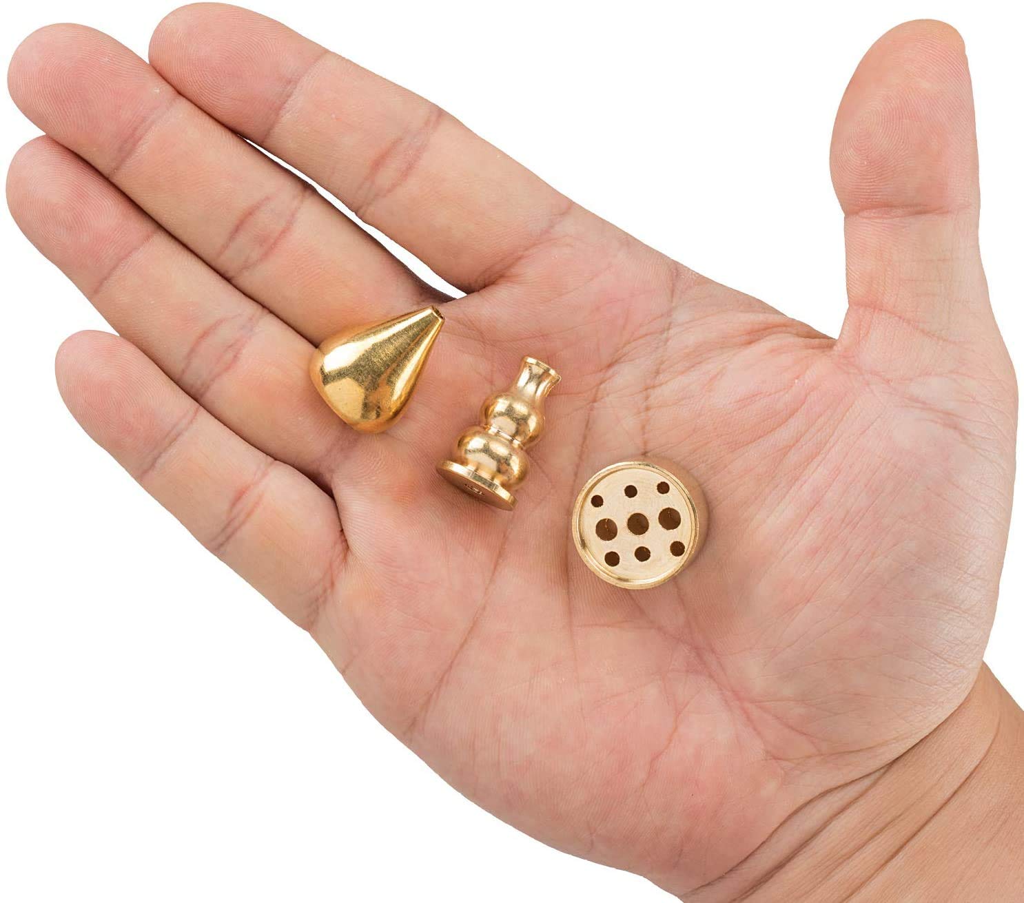 Premium Brass Incense Burner - Cone, Coil & Stick Holder (3 Styles) - Perfect for Meditation, Yoga, Aromatherapy & Home Decor