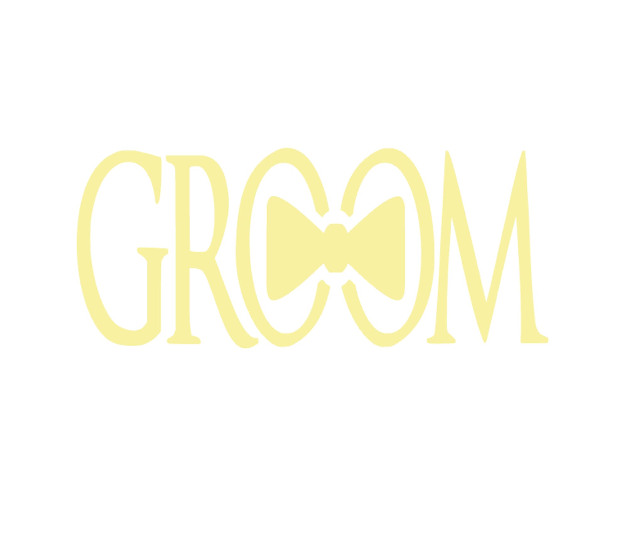 Groom Iron On Decal - Customizable Tshirt Transfer for Bachelor Party & DIY Crafts - Ready to Press Graphic Patch in Multiple Sizes & Colors (Yellow) - Perfect for Wedding Events, Groom's Shirt, Bachelor Party Favors & Personalized Gifts