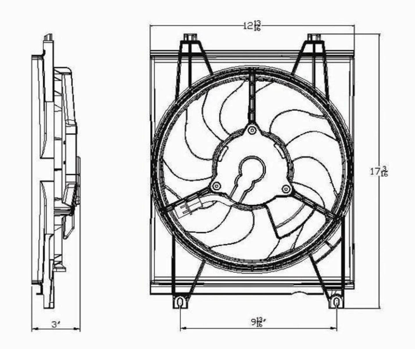 TYC 610890 Cooling Fan Assembly Replacement for Select Car Models - High Performance Cooling System Part - Perfect for Engine Overheating Prevention & Summer Driving