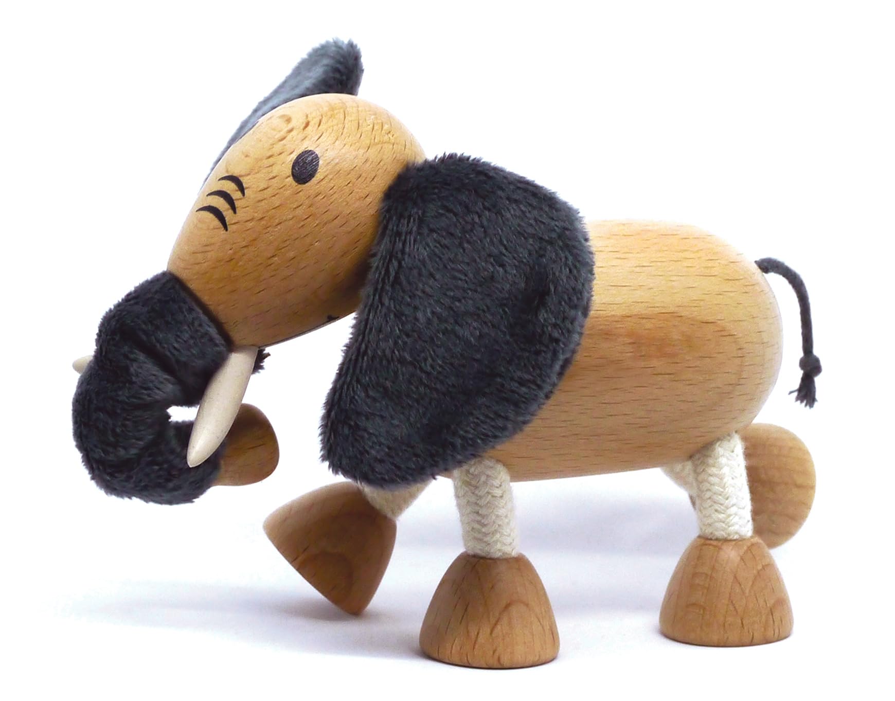 Eco-Friendly Wooden Safari Animal Toys for Toddlers - Bendable & Posable Jungle Playset with 5 Figures - Safe for Kids & Planet - Perfect for Pretend Play, Learning & Gifts for Boys & Girls