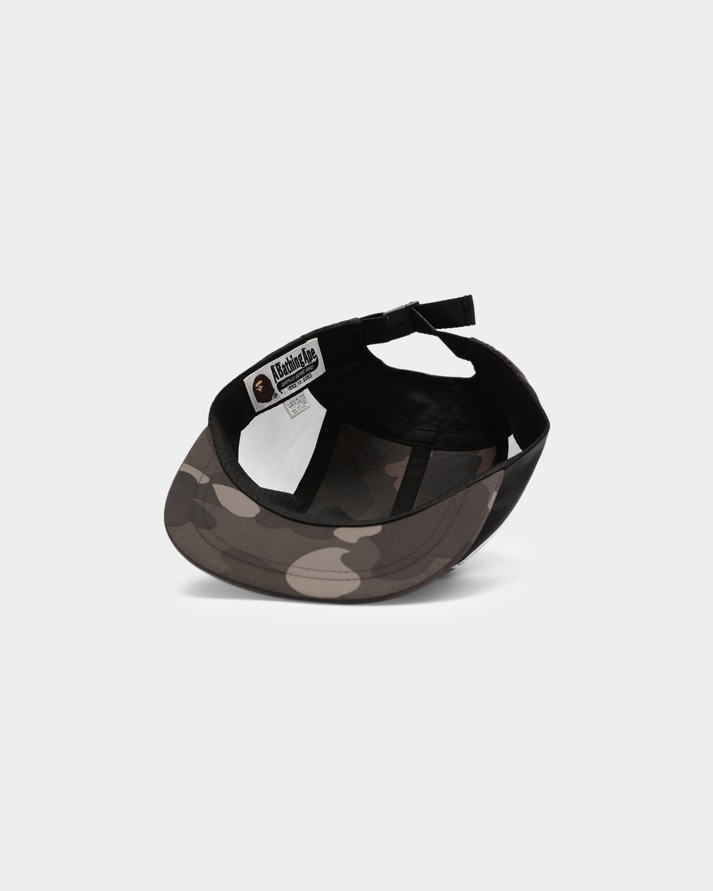 BAPE Camo Color Block 5-Panel Strapback Snapback Hat - Black | Streetwear Fashion, Hip Hop Style, Urban Outfits for Men & Women