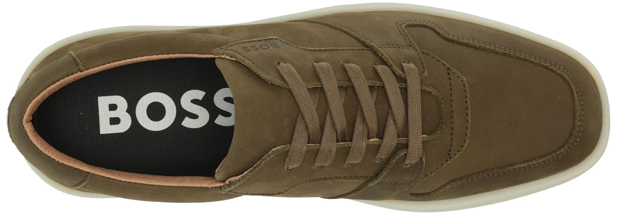 BOSS Men's Genuine Nubuck Leather Low Profile Sneakers - Lightweight Comfortable Casual Shoes for Work, Travel & Everyday Wear