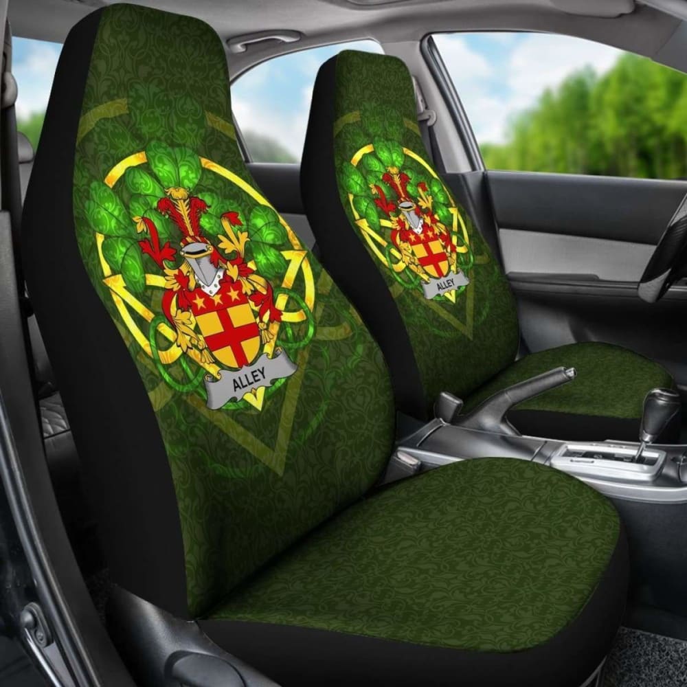 Alley Ireland Car Seat Cover Set of 2 - Premium Celtic Shamrock Design for Auto Protection | Perfect for Cars, Trucks & SUVs | St. Patrick's Day Gift Idea