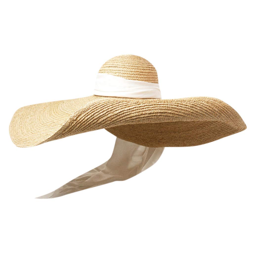 Sun Fashion Foldable Straw Hat - UV Protection Wide Brim Beach Hat for Women & Men - Adjustable Baseball Cap for Outdoor, Travel, and Summer Activities