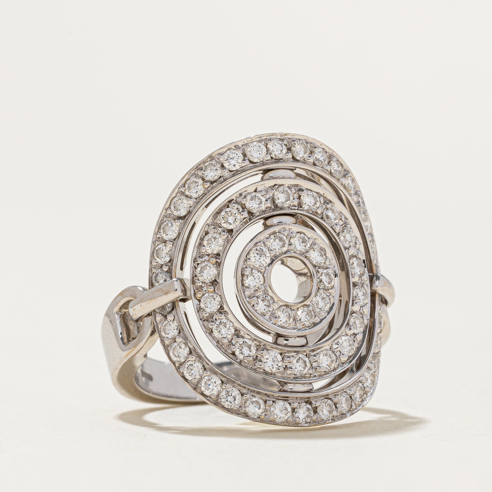 Bvlgari Astrale Cerchi Diamond Ring - 0.94ctw Diamond Engagement Ring for Women, Size 6.75, 18K White Gold Luxury Jewelry | Perfect for Weddings, Anniversaries & Special Occasions
