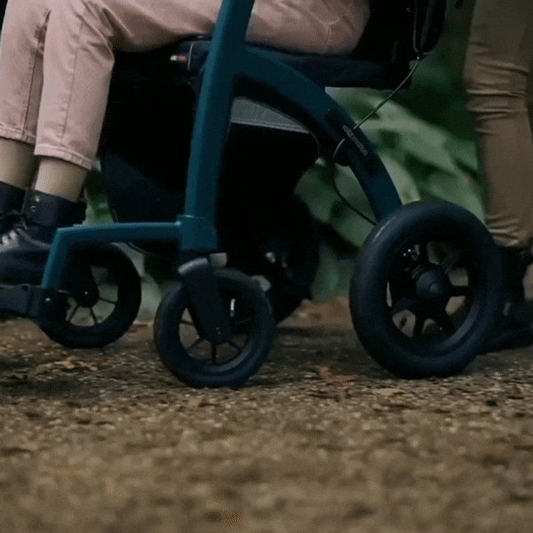 Rollz Motion Performance Outdoor Rollator Pushchair - Lightweight Folding Mobility Walker with Seat & Basket - Ideal for Seniors, Travel, Shopping & Outdoor Activities
