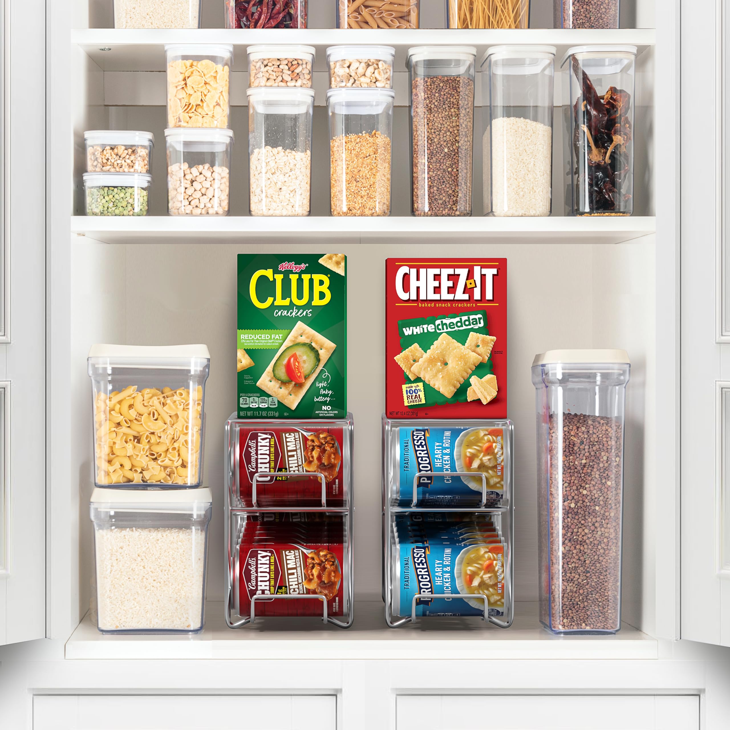 Sorbus 12-Can Beverage Dispenser & Organizer - Holds 12 Standard 12oz Soda Cans - Space-Saving Fridge Rack for Coke, Pepsi, Beer (Silver) - Perfect for Parties, BBQs & Home Refrigerator Organization