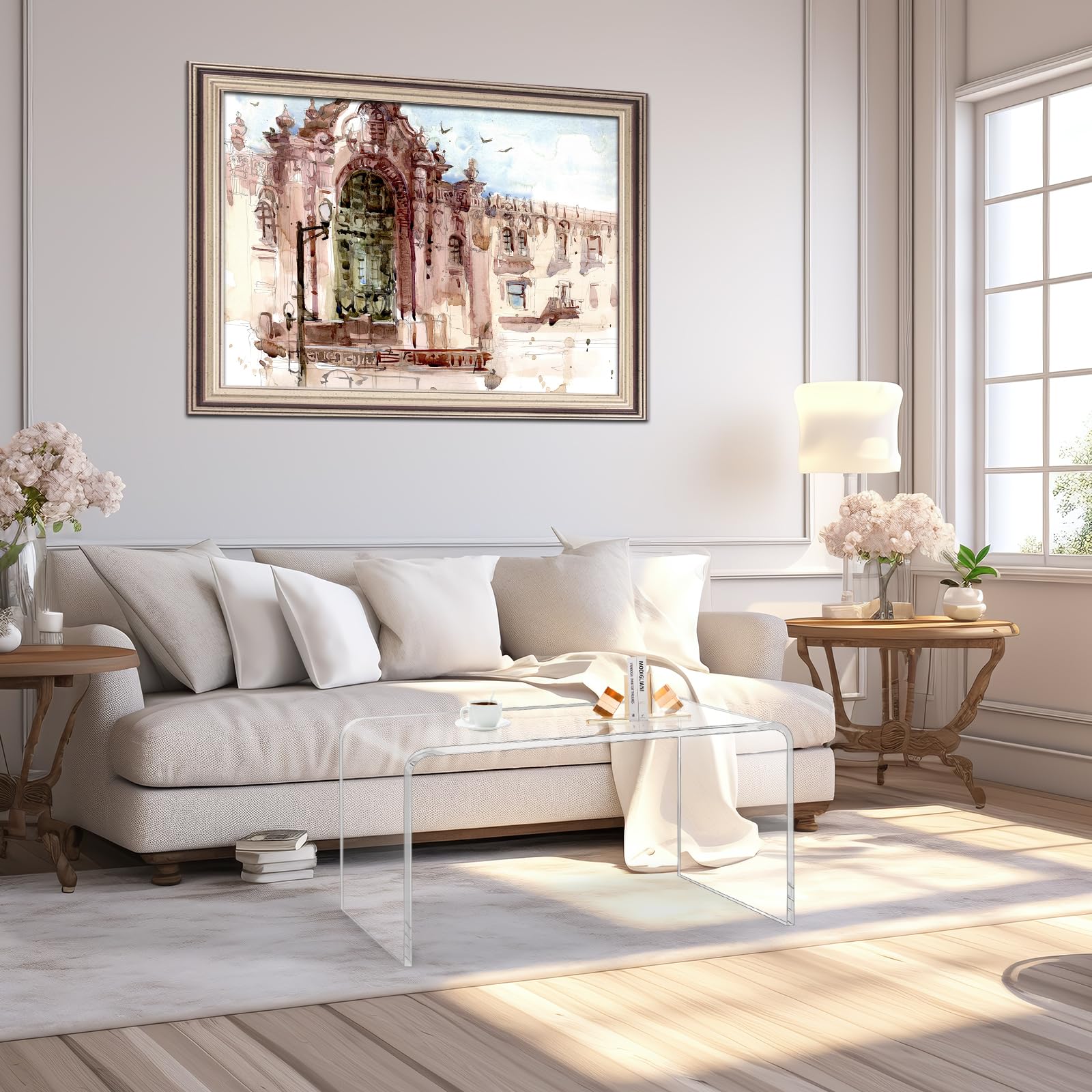 Modern Clear Acrylic Coffee Table - 32