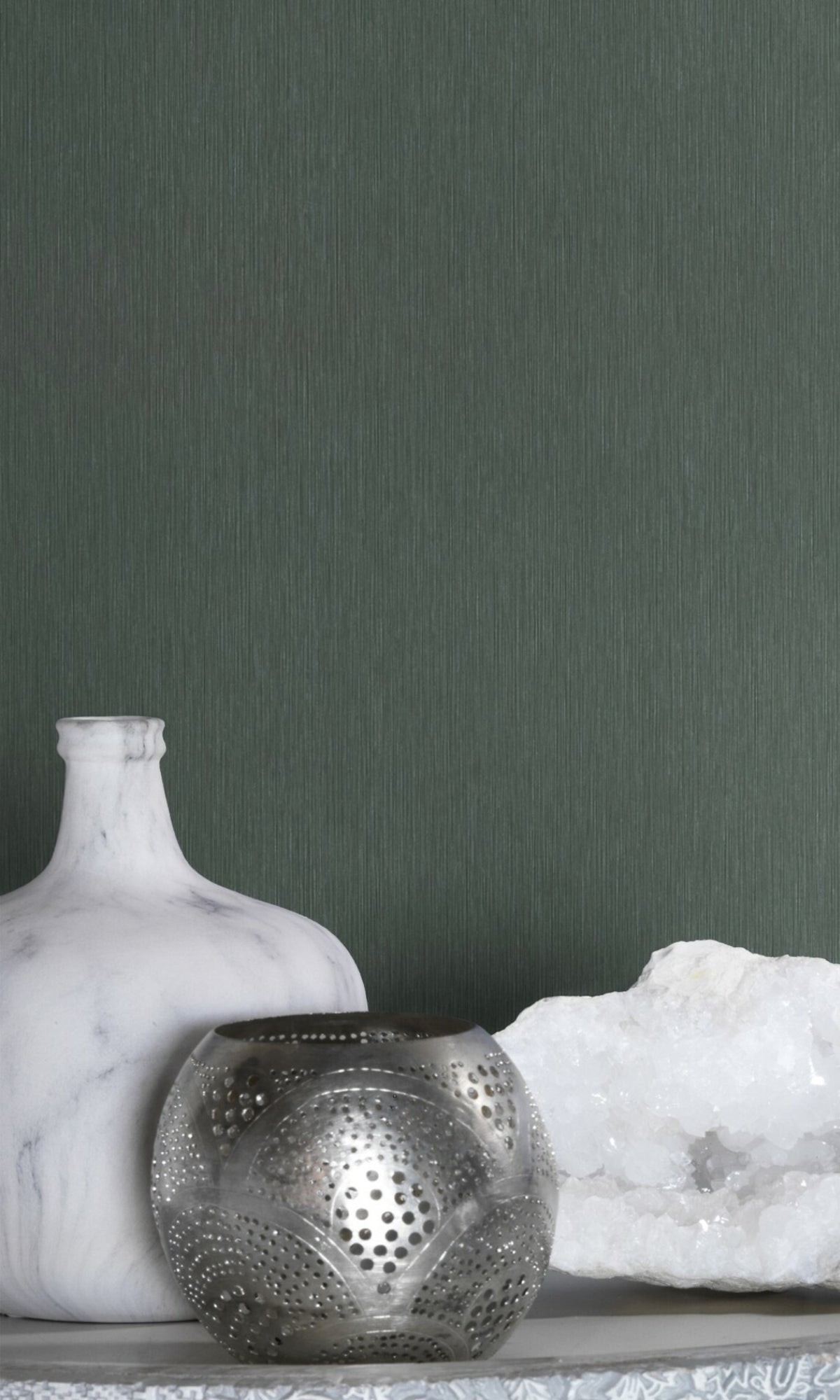 Dark Green Plain Textured Wallpaper R8659 - Self-Adhesive Peel & Stick Wallpaper for Bedroom, Living Room, Office - Easy to Install & Remove