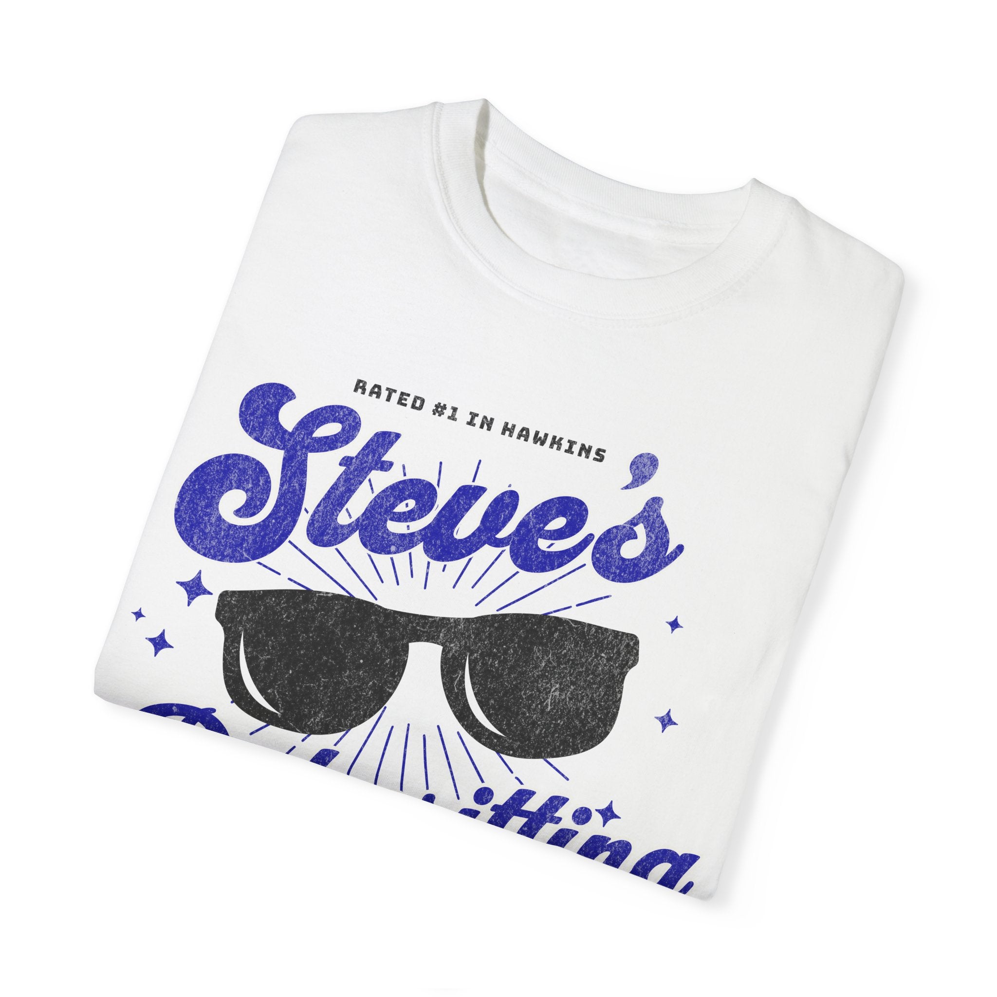 Steve's Babysitting Service Funny T-Shirt - Comfortable Cotton Tee for Babysitters & Childcare Workers - Perfect for Work, Gifts & Casual Wear