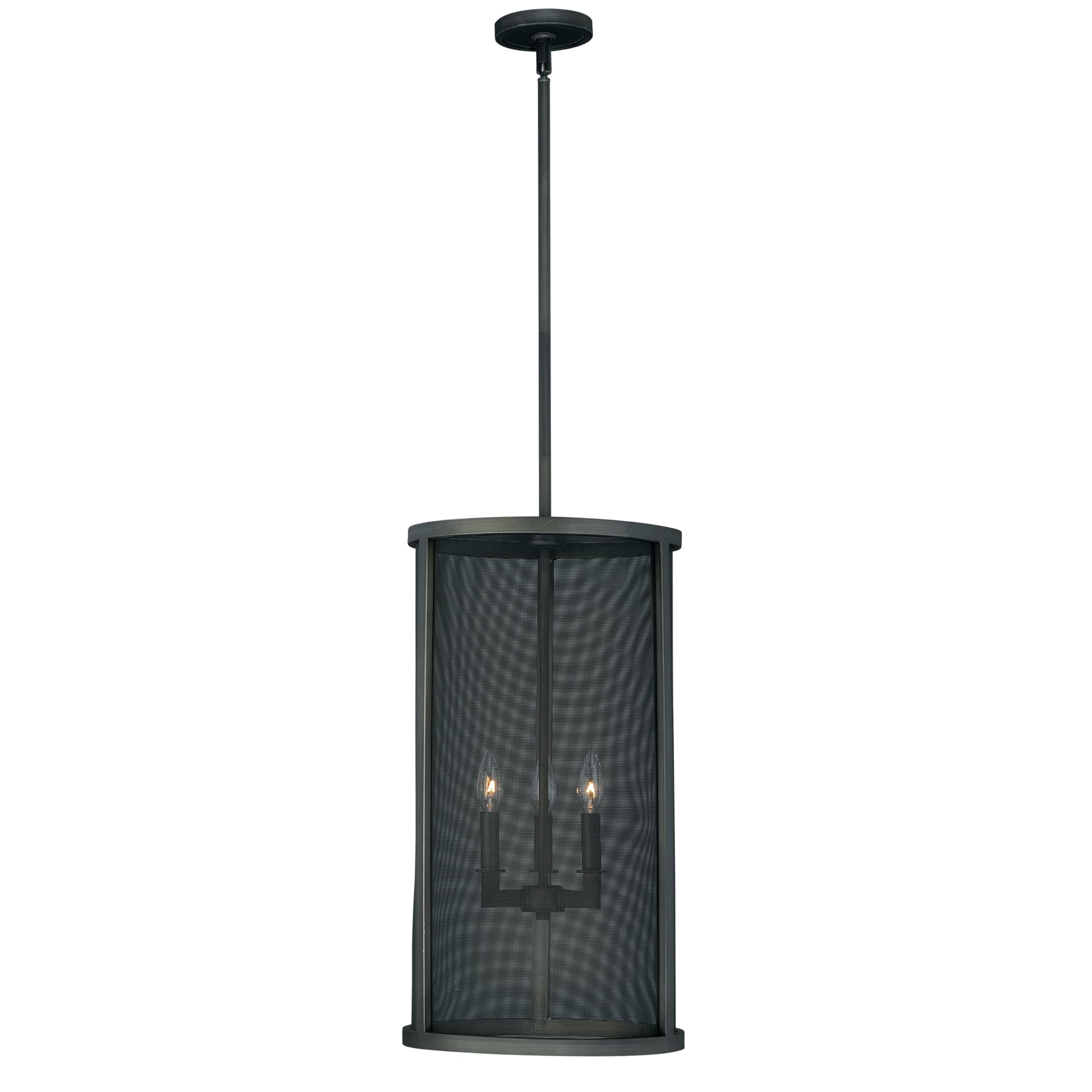 VAXCEL Wicker Park 3-Light Black Industrial Candle Cylinder Pendant Light Fixture - Perfect for Kitchen Island, Dining Room, and Farmhouse Decor