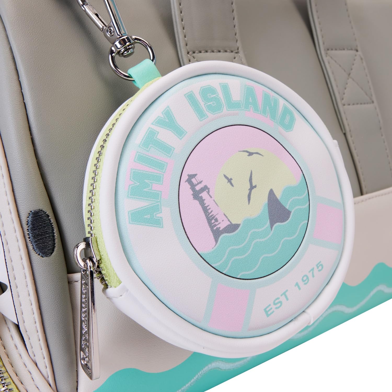 Loungefly Jaws Themed Crossbody Bag with Detachable Coin Purse - Perfect for Movie Fans, Theme Parks, and Everyday Use