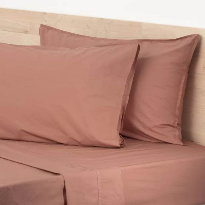 Premium 300 Thread Count Vintage Stone Washed Sheet Set - Redwood Color by Renee Taylor | Soft & Breathable Bedding for Cozy Nights & Luxurious Hotel-Style Comfort