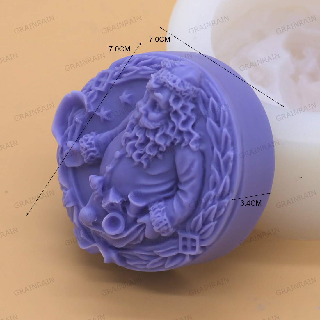 Premium Silicone Soap Molds for DIY Soap Making - Christmas Santa Claus Resin Mold (12130) - Perfect for Handmade Gifts, Holiday Crafts & Bath Bomb Molds