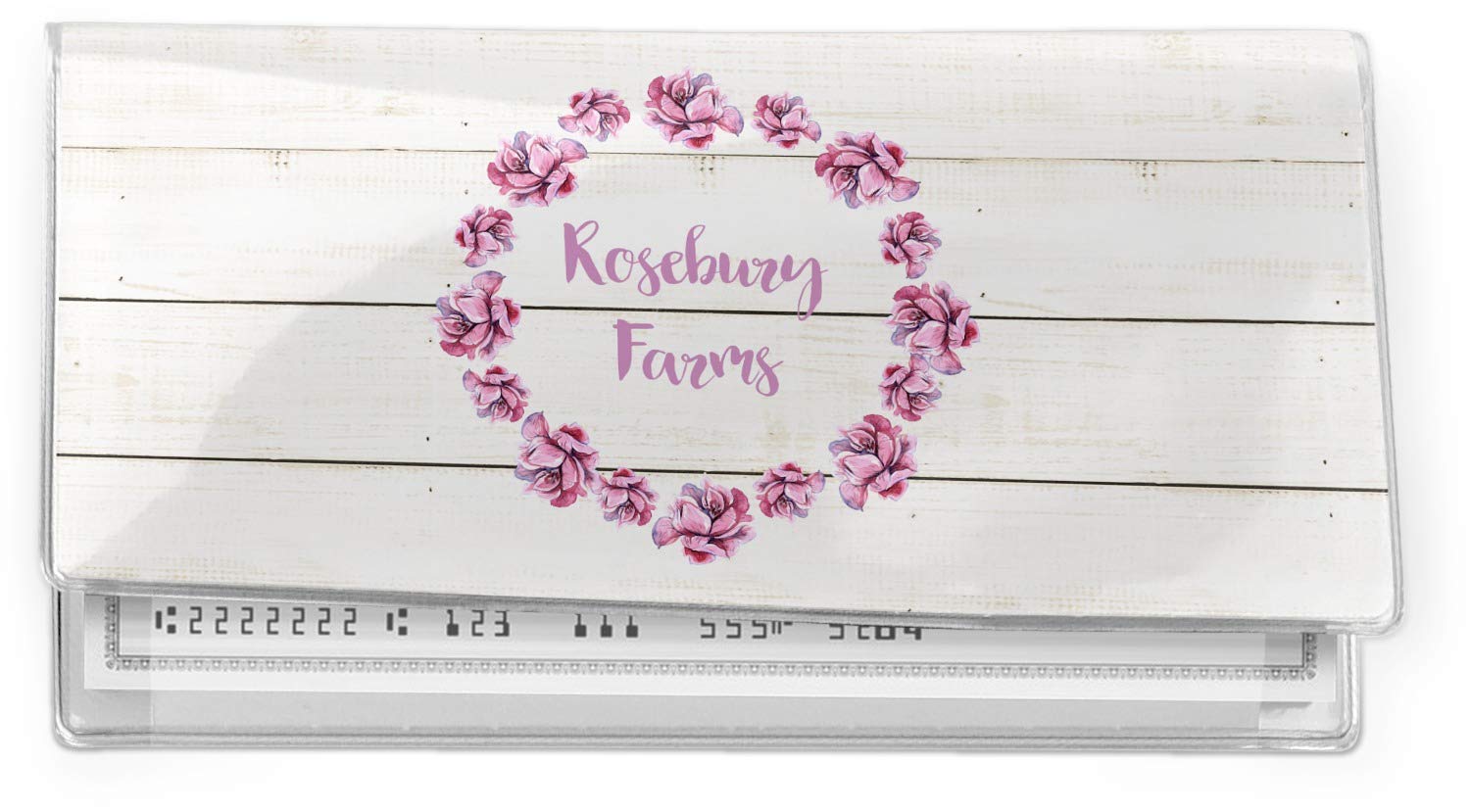 Custom Farmhouse Vinyl Checkbook Cover - Personalized Name & Design for Women & Men | Perfect for Gifts, Home Office, and Country-Themed Decor