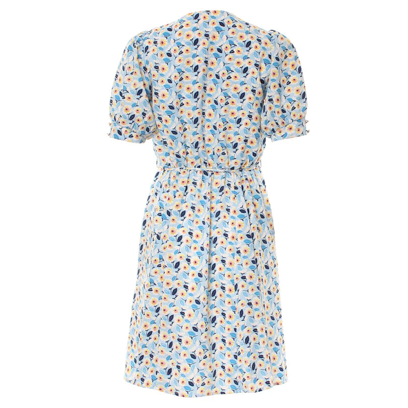 Gemma Dress in Blue - Elegant Flowy Midi Dress for Women | Perfect for Weddings, Parties & Summer Outfits