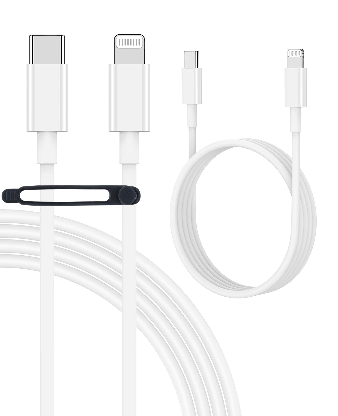Premium Apple USB-C to Lightning Fast Charging Cable - 6.6FT & 10FT Durable Charger Cord for iPhone 14/13/12 Pro Max - High-Speed Data Sync & Fast Charging - Perfect for Home, Office & Travel Use