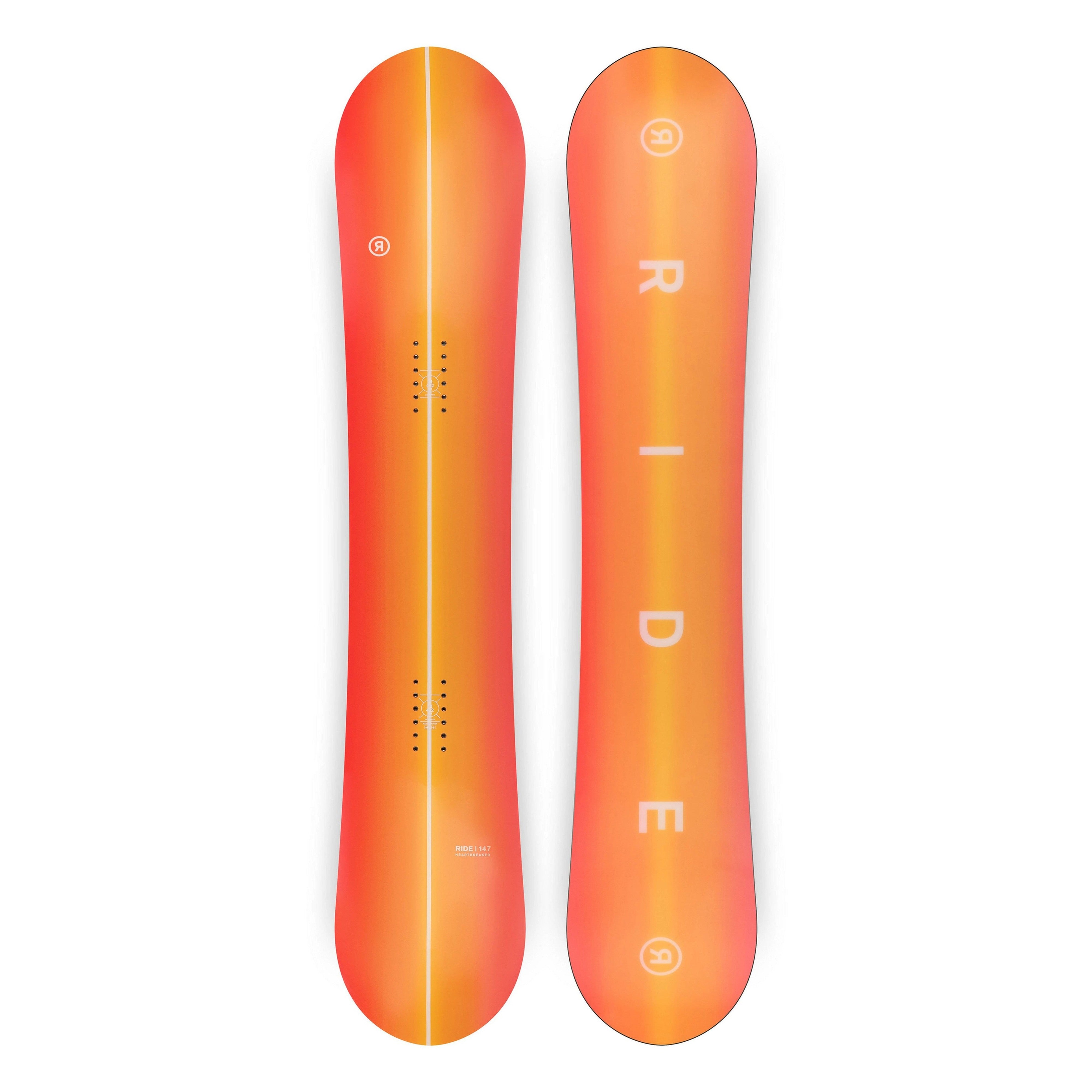 2025 Ride HEARTBREAKER Snowboard for Men & Women - All-Mountain Freestyle Snowboard for Powder & Park Riding - Perfect for Backcountry Adventures & Resort Slopes