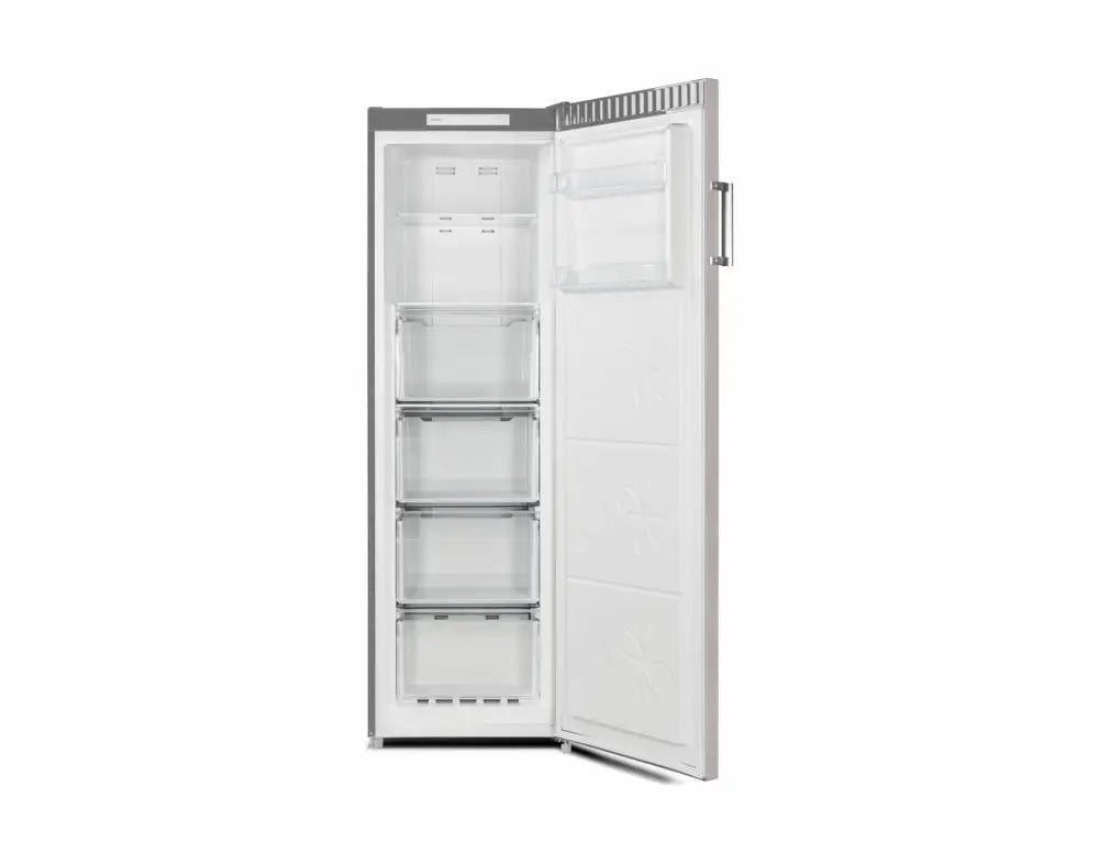 CHiQ CSF205NSS No Frost Upright Freezer, 5.2 Cu Ft Stainless Steel Energy Efficient Freezer for Home, Kitchen, Garage & Basement Storage