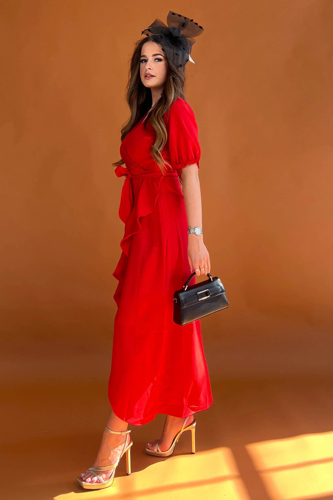 LEONA Women's Red Dress - Elegant & Comfortable Casual Wear for Parties, Dates & Everyday Outfits