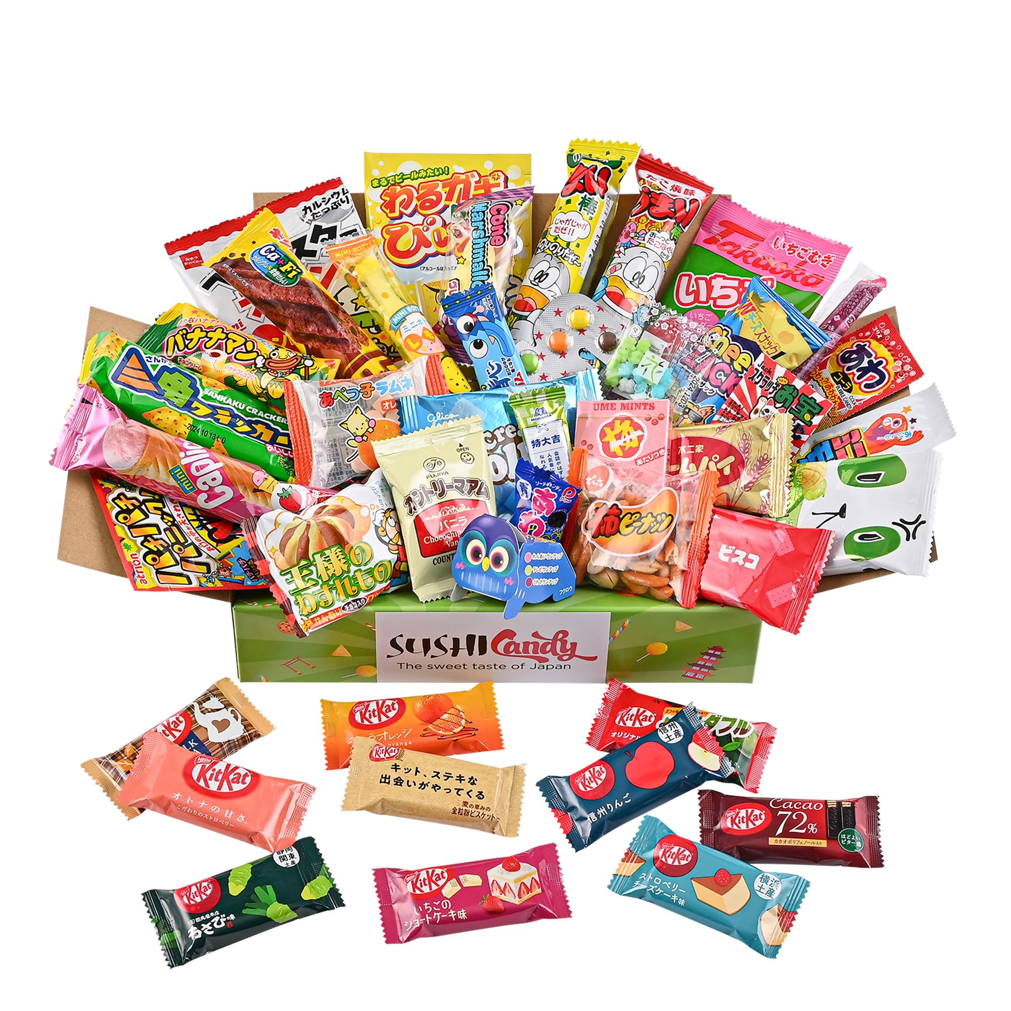40-Piece Japanese Candy Box with 30 Assorted Snacks & 10 Unique Kit Kat Flavors - Perfect for Gifts, Parties & Japanese Food Lovers