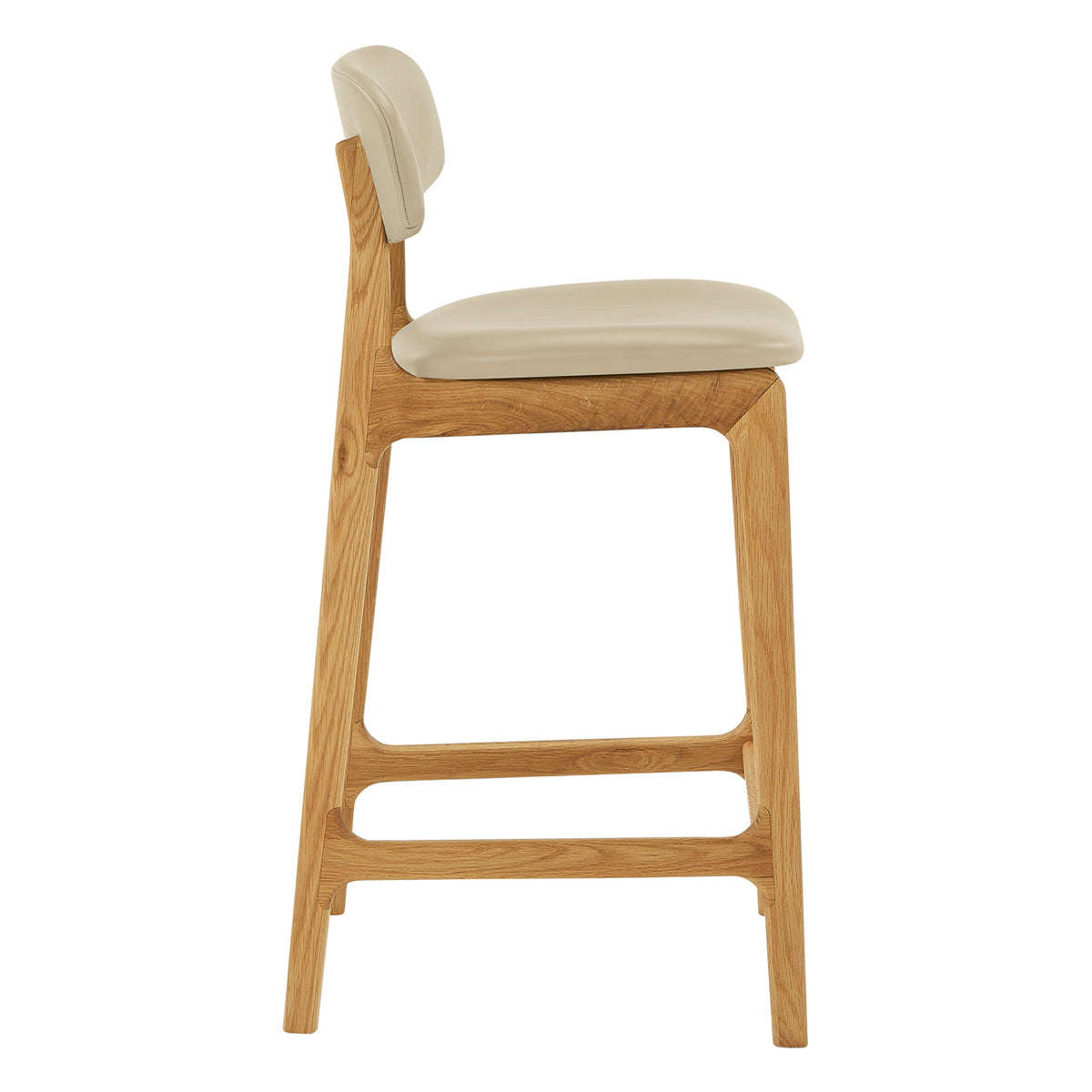 Premium Alaska Leather Bar Stool - Handcrafted Genuine Leather Counter Height Stool for Kitchen Island, Home Bar & Dining Room - Modern Rustic Decor with Adjustable Height & Comfortable Backrest