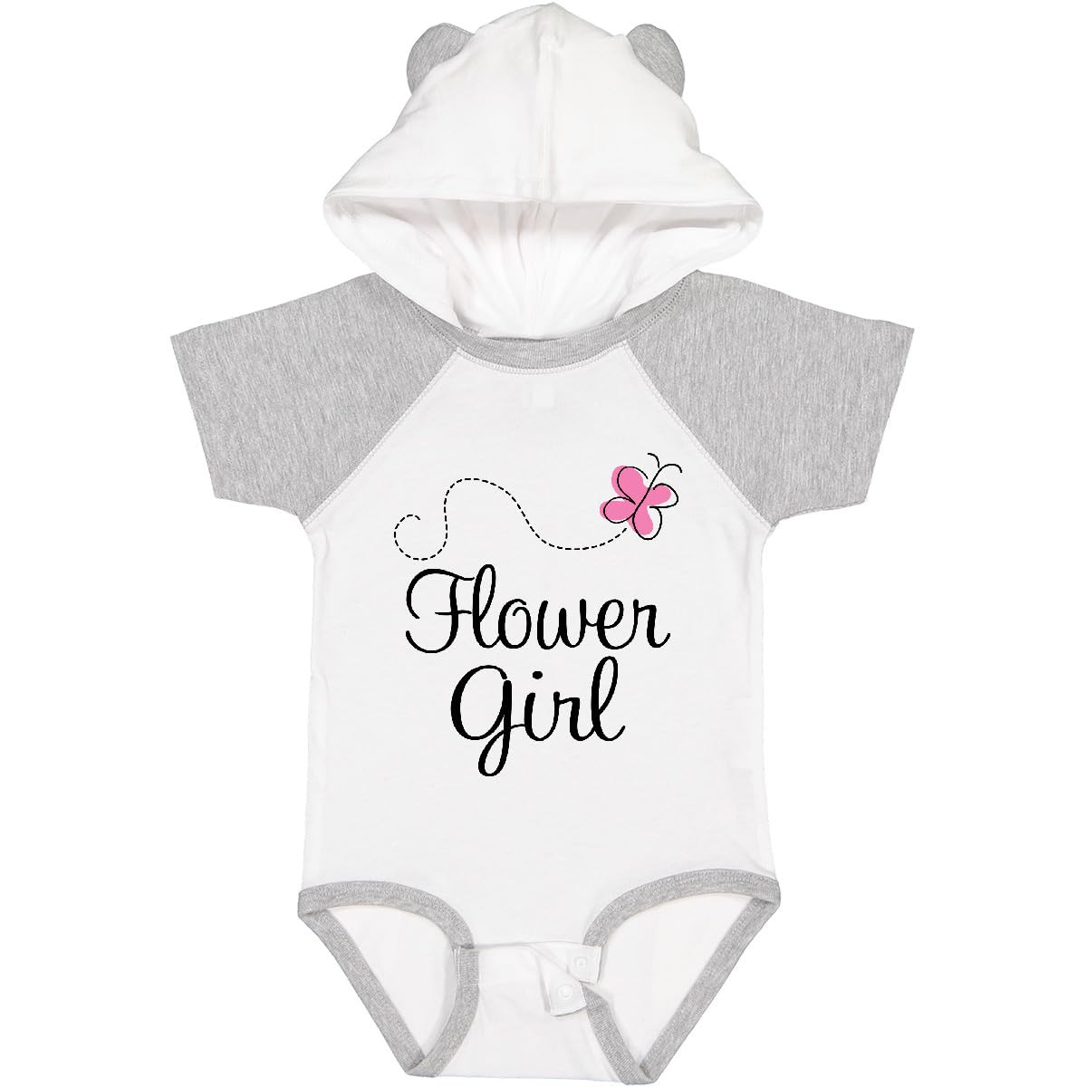 Inktastic Flower Girl Wedding Butterfly Baby Bodysuit - Cute Infant Onesie for Bridal Party, Baby Shower & Special Occasions | Perfect Outfit for Newborn Photoshoots & Family Events