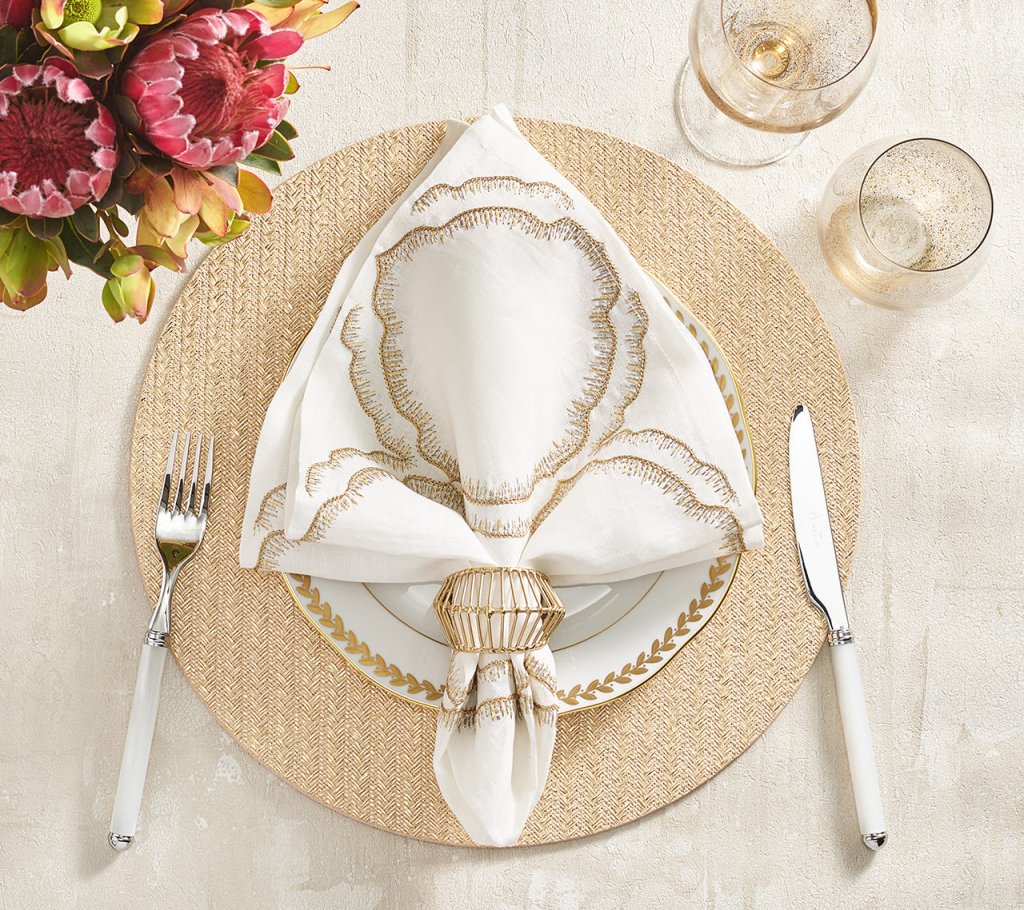 Gold Cage Napkin Rings Set of 4 - Elegant Table Decor for Weddings, Dinner Parties & Holiday Place Settings