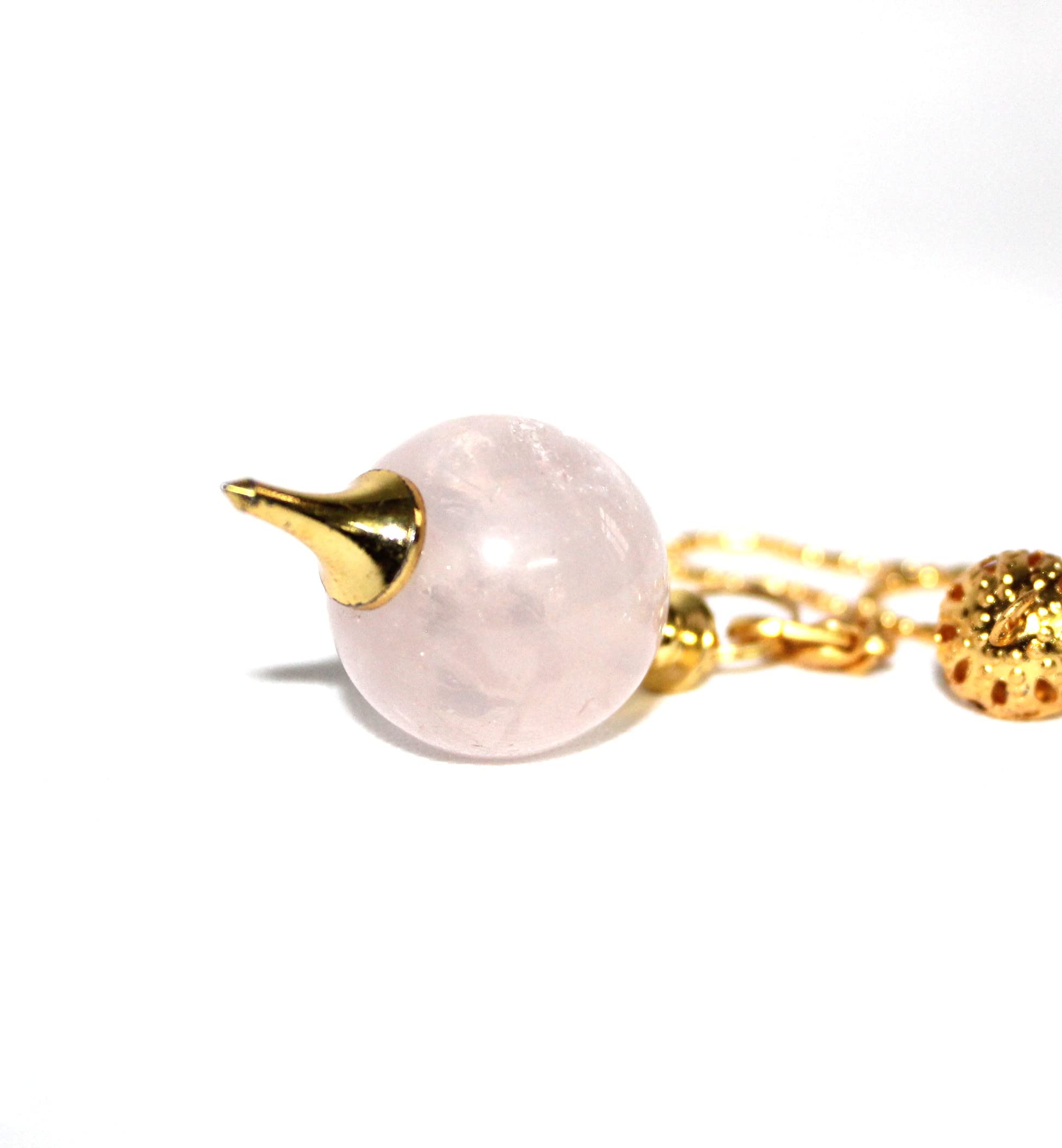Natural Rose Quartz Sphere Ball - Healing Crystal Pendulum for Meditation, Reiki & Energy Work - Perfect for Home Decor, Spiritual Gifts & Feng Shui
