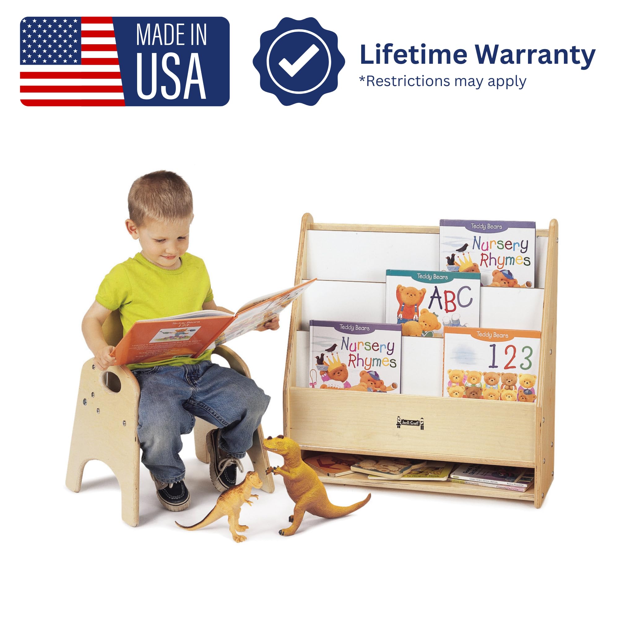 Jonti-Craft 0071JC Toddler Pick-a-Book Stand - Kids Bookshelf & Storage Organizer for Classroom, Playroom, and Nursery - Perfect for Early Childhood Education and Book Display