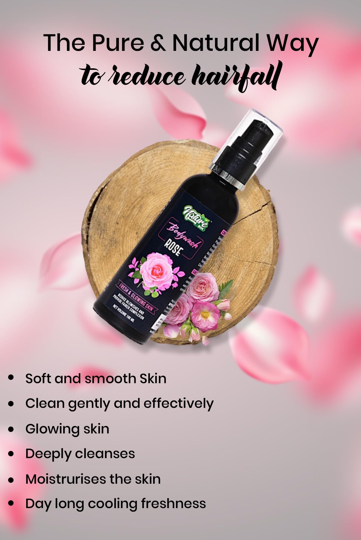Rose Body Wash 100ml - Brightening & Blemish-Reducing Formula for Glowing Skin | Gentle Daily Cleanser for Face & Body | Perfect for Sensitive Skin & Evening Skincare Routine