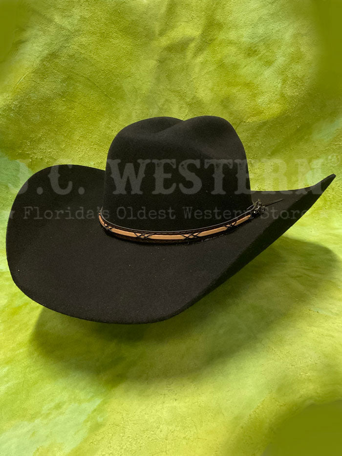 Resistol BWAMSK 304107AL Jason Aldean Collection Kids' Black Felt Cowboy Hat - Perfect for Rodeos, Concerts & Western-Themed Events