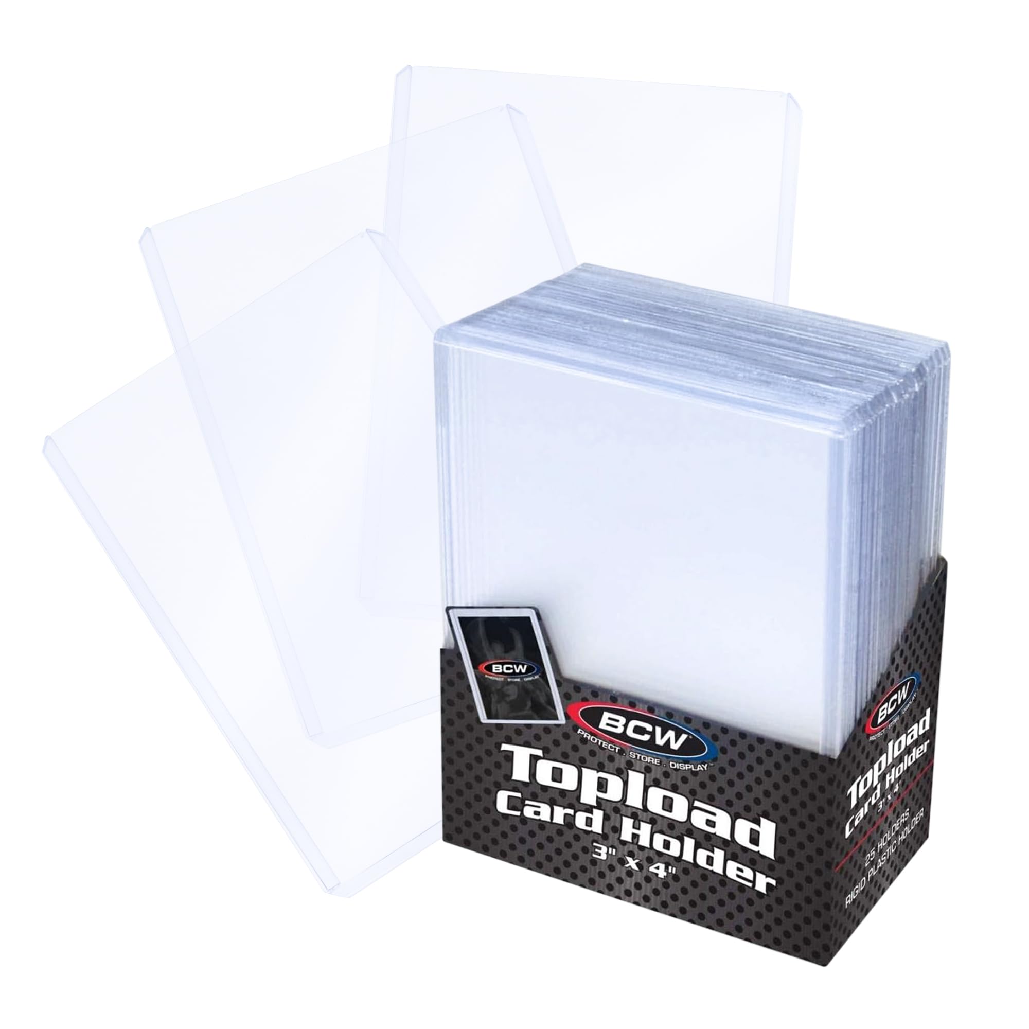 BCW 3x4 Topload Card Holder - Standard 200ct | Rigid PVC Trading Card Protector for Baseball, Football, Pokémon & MTG Cards | Holds Up to 20pt Thickness | Perfect for Collectors, Grading & Display