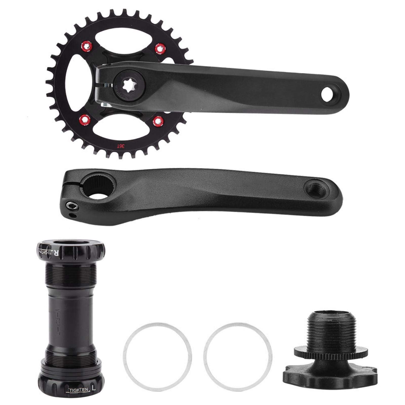 Cerlingwee High-Strength Bicycle Bottom Bracket Crank Set - Durable Deformation-Resistant Road Bike Crankset for Smooth Riding & Long-Distance Cycling