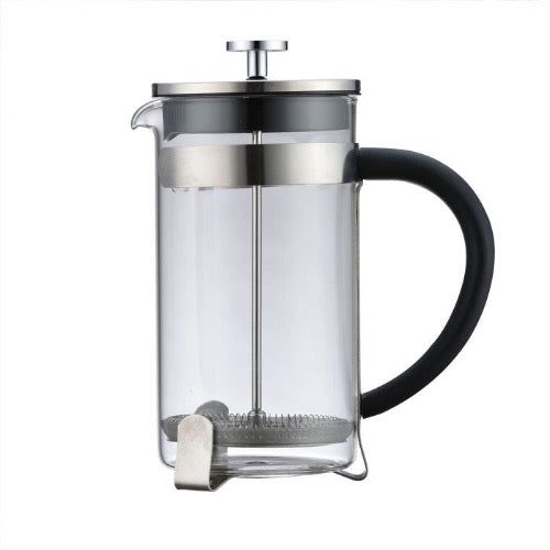 Premium Fino 3 Cup French Press Coffee Maker - Stainless Steel & Heat-Resistant Glass for Rich, Bold Coffee - Perfect for Home, Office & Camping Brewing