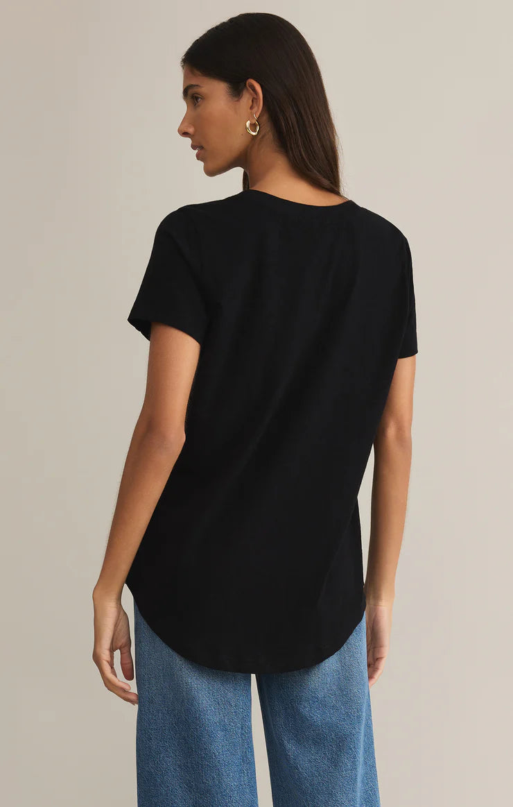 Z Supply Asher V Neck Tee - Soft Cotton Women's T-Shirt for Casual Wear & Everyday Outfits | Perfect for Layering, Weekend Errands & Coffee Dates