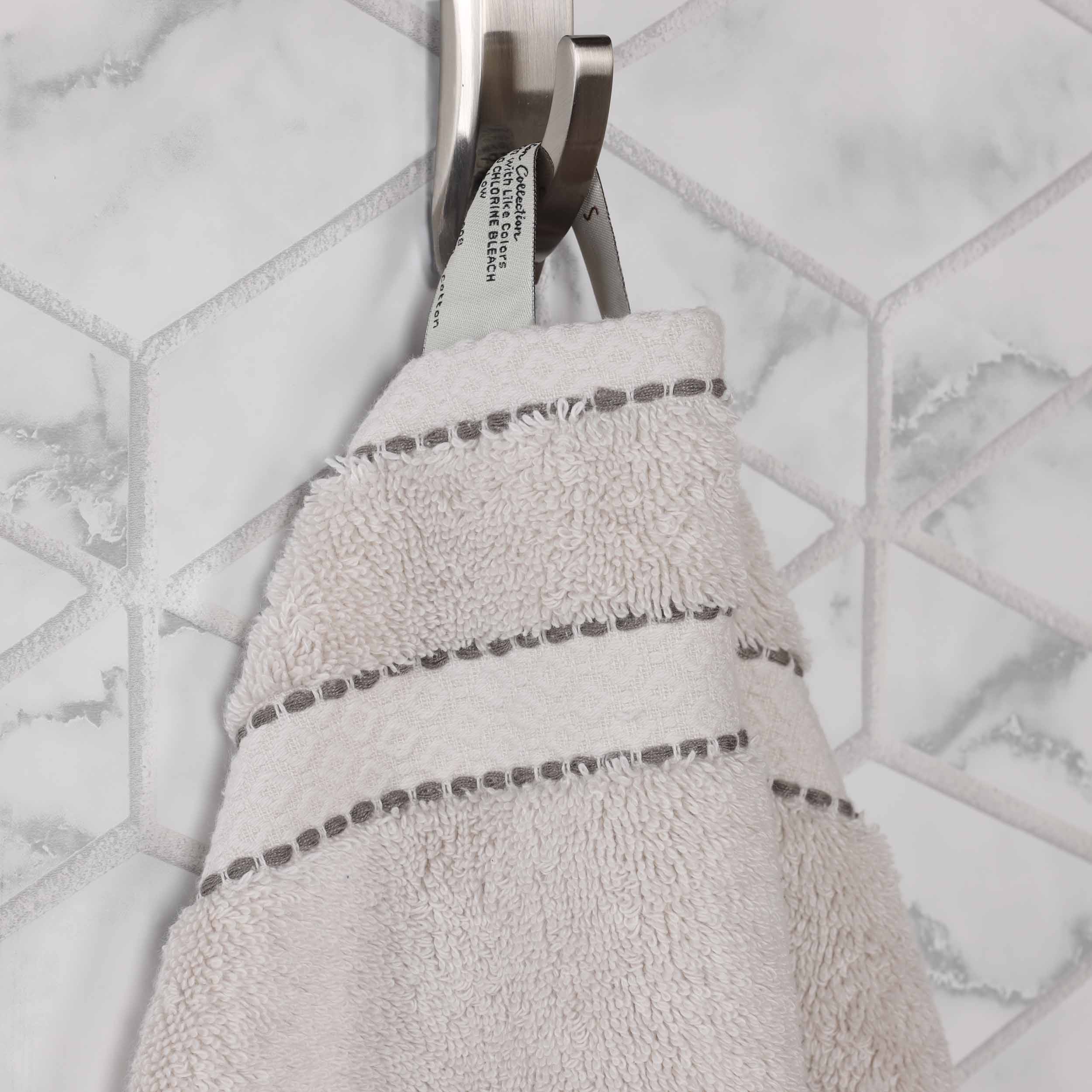 Premium Egyptian Giza Cotton Dobby 3-Piece Bath Towel Set - Ultra Absorbent, Soft & Luxurious for Spa, Bathroom, and Guest Use