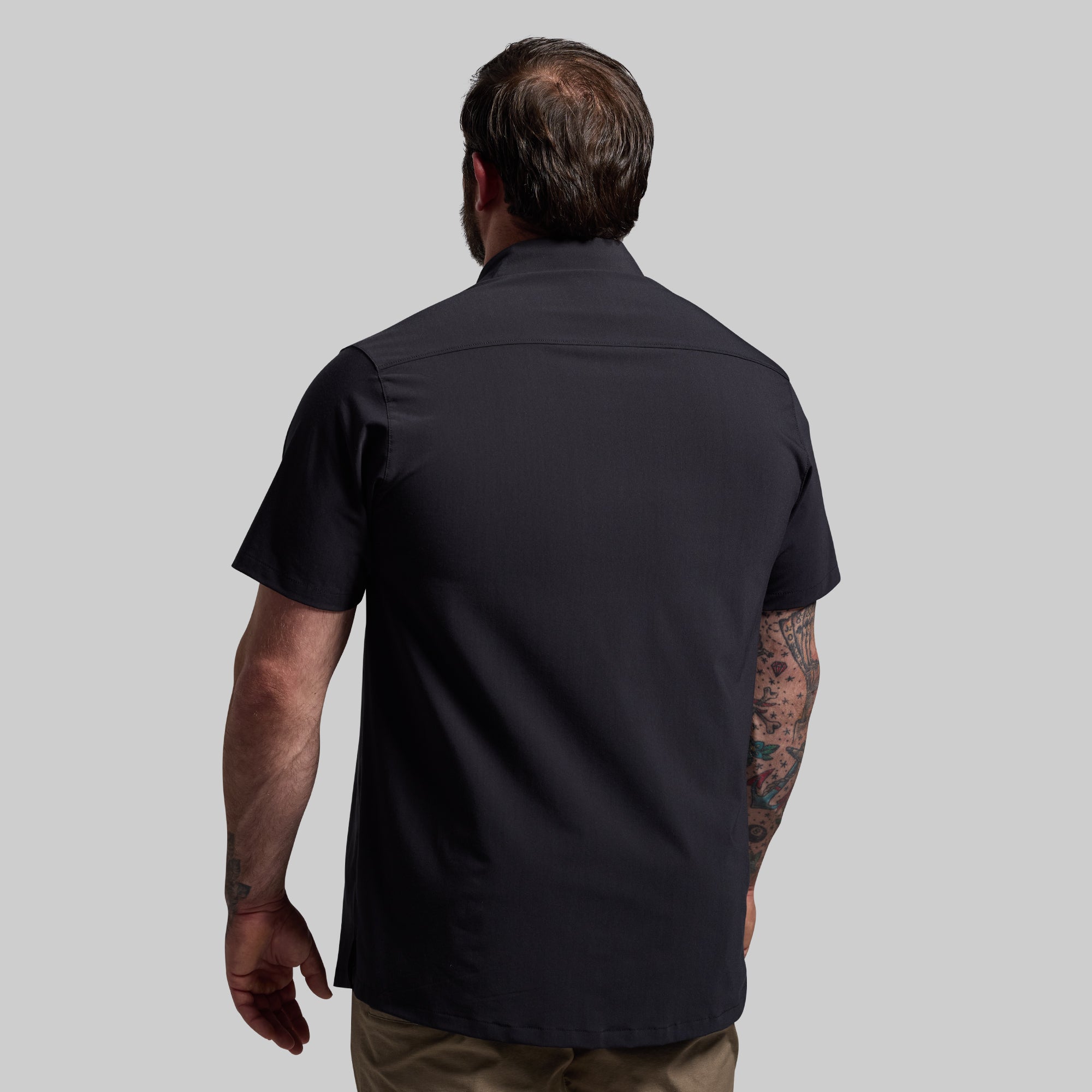 Voyager Button Up Shirt 2.0 - Men's Casual Long Sleeve Shirt (Black) | Perfect for Office Wear, Travel & Outdoor Activities