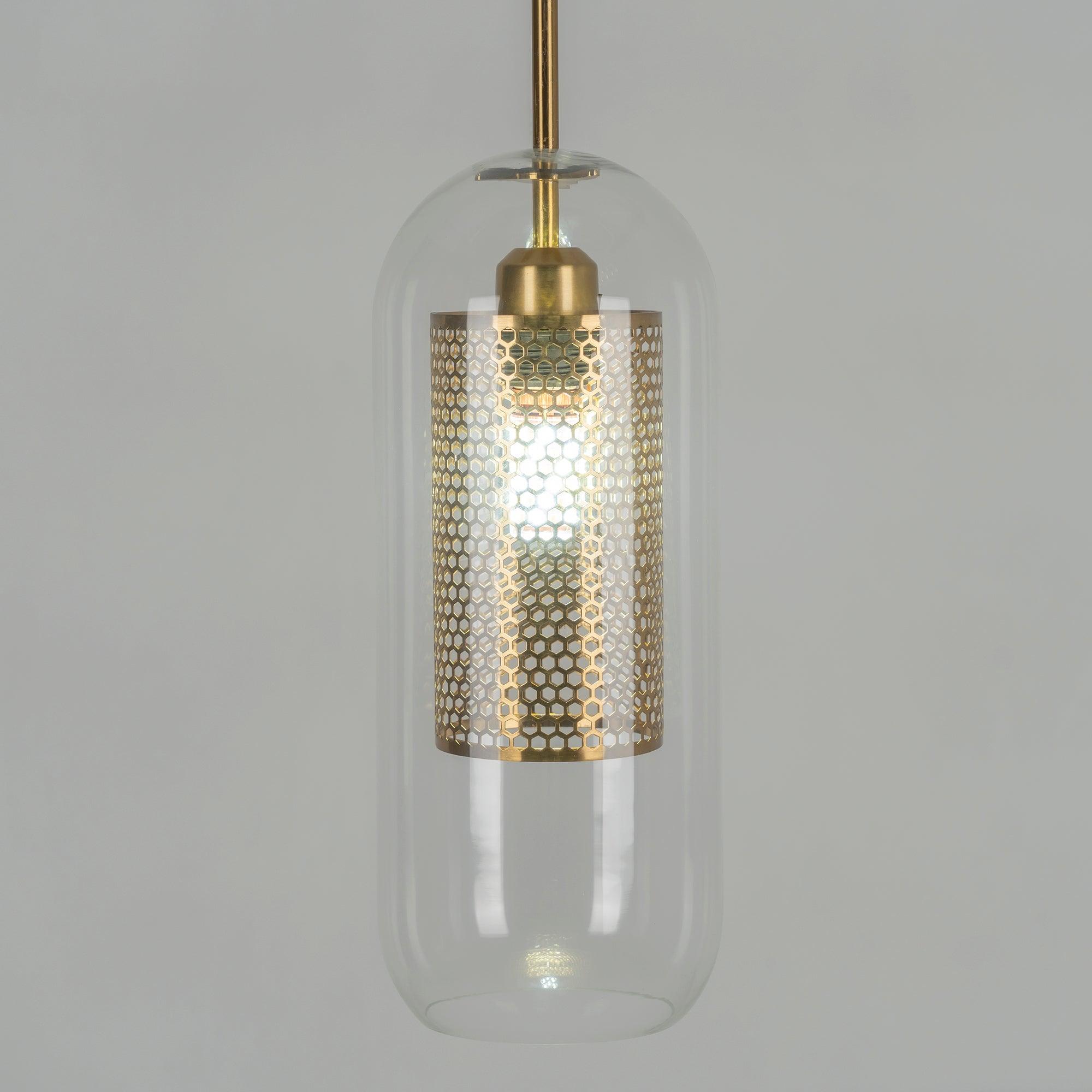Chiswick Glass Pendant Light - Modern Hanging Ceiling Lamp for Kitchen Island, Dining Room & Bedroom Lighting